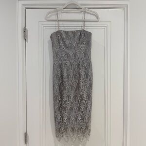 Elegant Silver Evening Dress